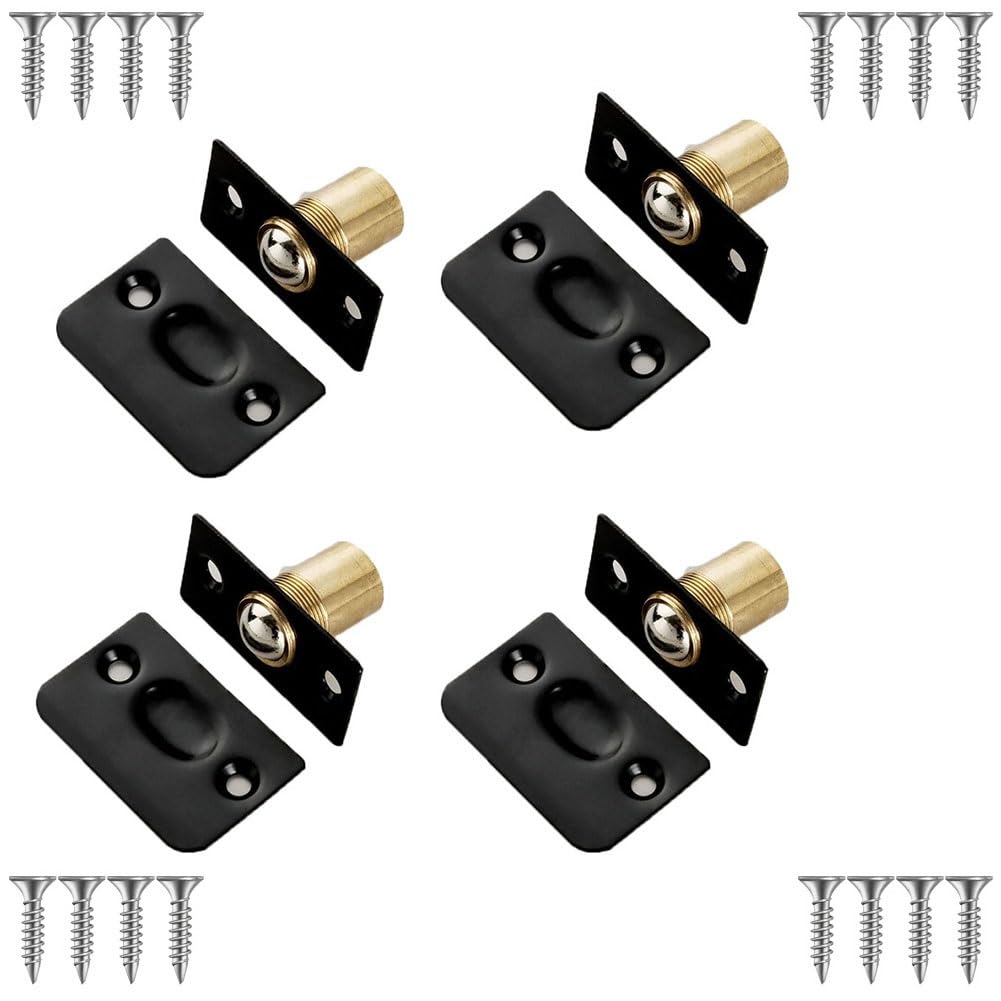 4pcs Magnetic Ball Catch for Top of Door Builder Brigade, Door Ball Catch Closet, Quiet Cabinet Magnetic Catch Replacement Hardware for Closet or
