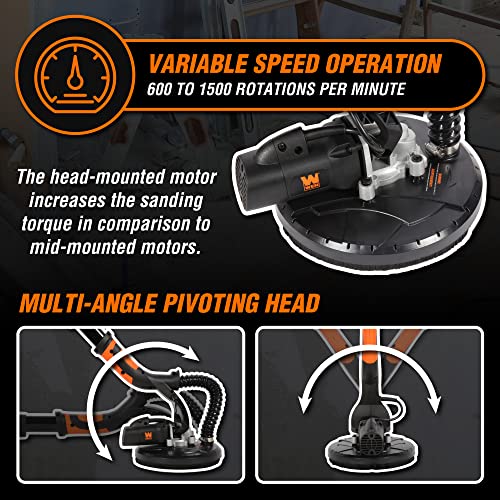 WEN DW5062 Variable Speed 5-Amp Drywall Sander with 15-Foot Dust Hose , Black thumbnail 3