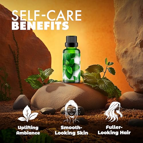 Image of ESSLUX PEPPERMINT ESSENTIAL OIL - 100% PURE MINT OIL FOR HAIR, LIPS, DIFFUSER & DIY SPRAY | NATURAL PEPPERMINT OIL FOR AROMA, HOME FRESHENING & MORE - 15ML