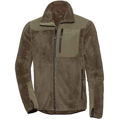 K S Outdoors: Chaqueta de piel de fibra para hombre  color verde oliva XL