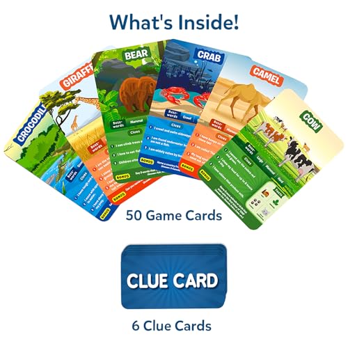 Image of Skillmatics Guess in 10 Animal Planet, Card Game, Perfect for Boys, Girls, Kids, Teens, Adults Who Love Animals, Trivia Games, Travel Games, Screen-Free Fun, Gifts for Ages 6, 7, 8, 9, 10, and Up