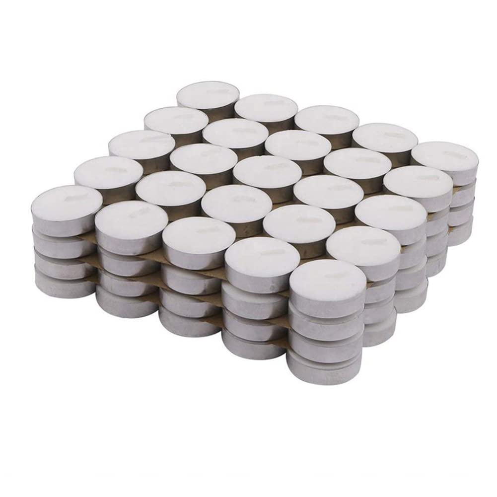Magik 100-200 Pc Tea Light Candle 4h Long Lasting Natural Palm Oil White Unscented (100 Pack)