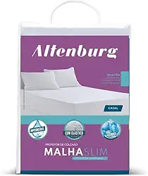 Protetor de Colchão Malha Slim Queen Altenburg Branco Queen Tecido