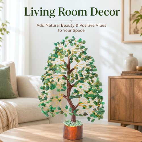 Image of Crocon Green Aventurine Crystal Tree Birthday Gifts for Women & Men 10-12 inch