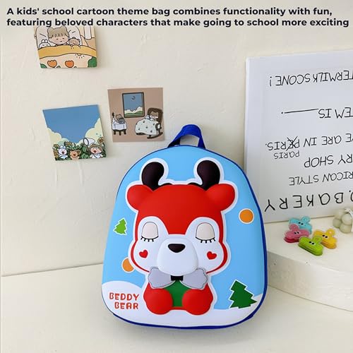 Image of Bembika School Bag The Perfect Children Backpack and School Bags for Kids Compact Stylish Backpack for Kids Exceptional-Quality Kids Kindergarten Backpack and Travel Backpack- (Deer|Blue)
