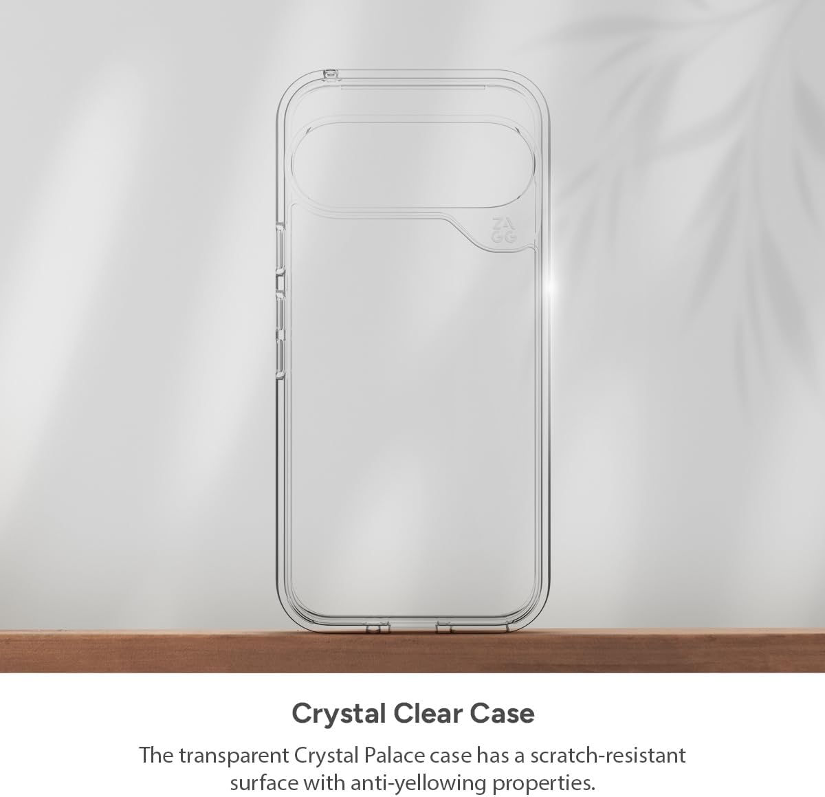 ZAGG Crystal Palace Google Pixel 9 / Pixel 9 Pro Case – Crystal Clear, Ultra-Slim Case with 13ft Drop Protection, Graphene Strength, Recycled Materials, Clear