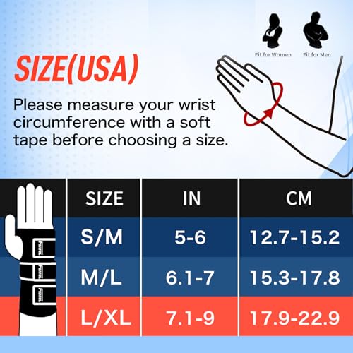 featol carpal tunnel wrist brace night support thumb spica splint right hand for de quervains tenosynovitis tendonitis wrist brace with thumb support-smallmedium-women amp men black