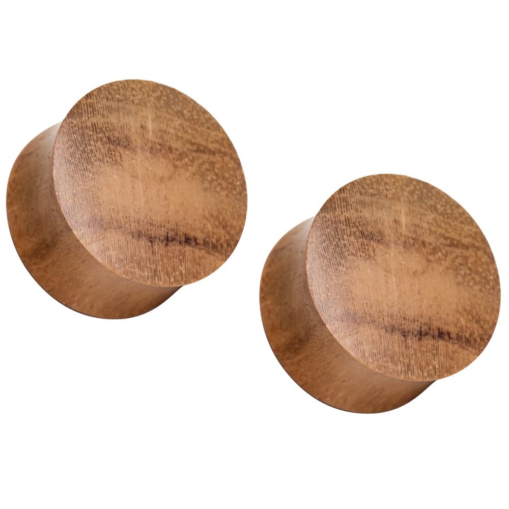Pierced Owl Organic Teak Wood Saddle Plugs, Sold as a Pair
