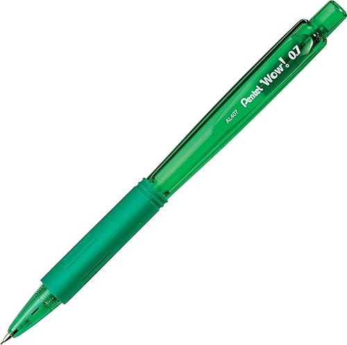 Miniatura 4 de Pentel Portaminas Wow de 0.028 in con barril verde, caja de 12 (AL407D)