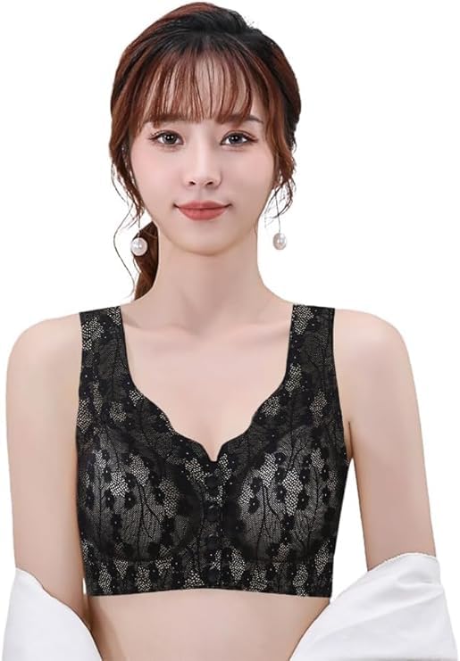 Image of Brachy Women's Non-Wired Front Open Maternity Nursing Feeding Bra for Women Post Pregnancy Easy to Breastfeed Maternity Bra