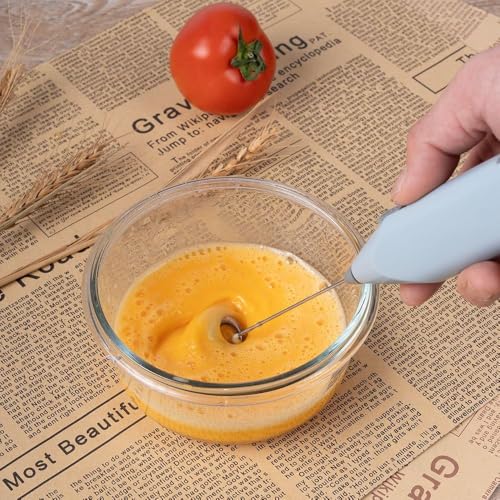 Image of Bonsenkitchen Electric Milk Frother with Stand Handheld Whisk Beater Foam Maker for Mocktails Coffee Latte Matcha Foamer Cappuccino Lemonade(Gray)