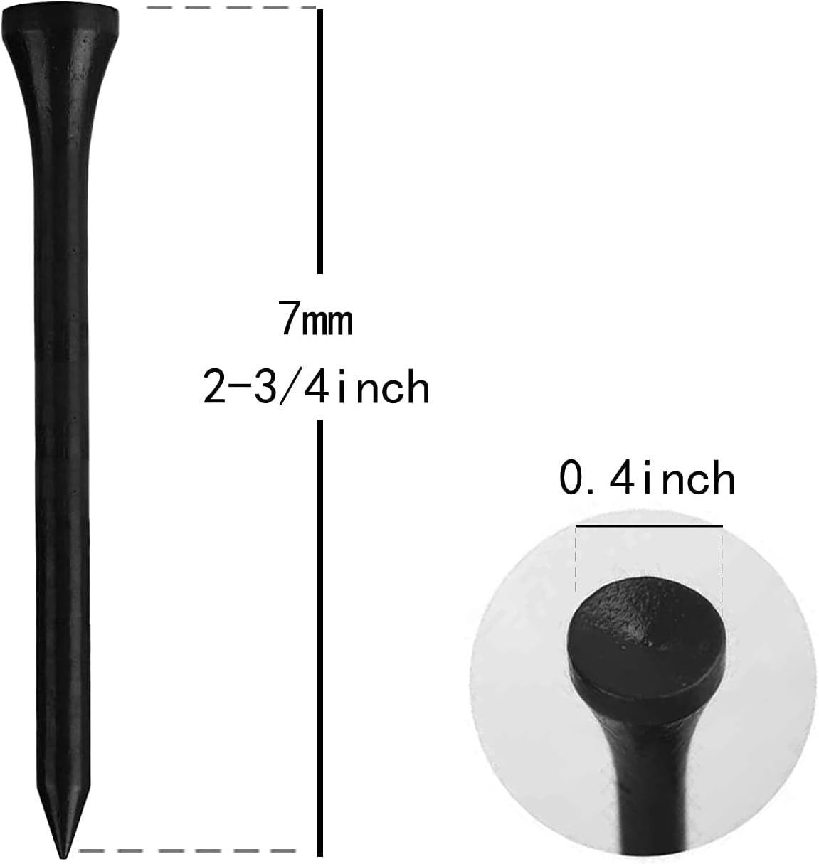 Professional Wooden Golf Tees 2 3/4 inch Tee Pack of 100 Golf Tee image 3
