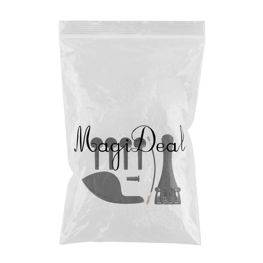 UJEAVETTE® Violin Tailpiece Chinrest Endpin Pegs Violin DIY Parts Accessories 4:4