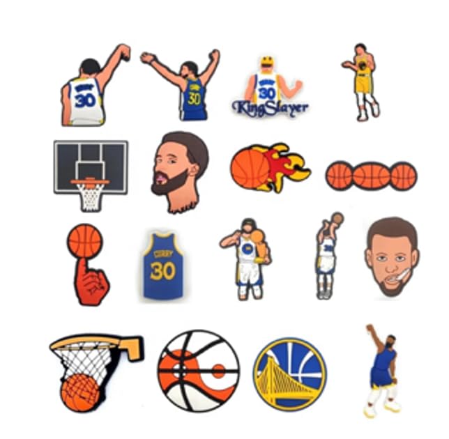 BABOLE PACK OF 16 BASKETBALL CROC DECORATION CHARMS MULTICOLOURS (B0D4BW1614) Amazon Price History, Amazon Price Tracker