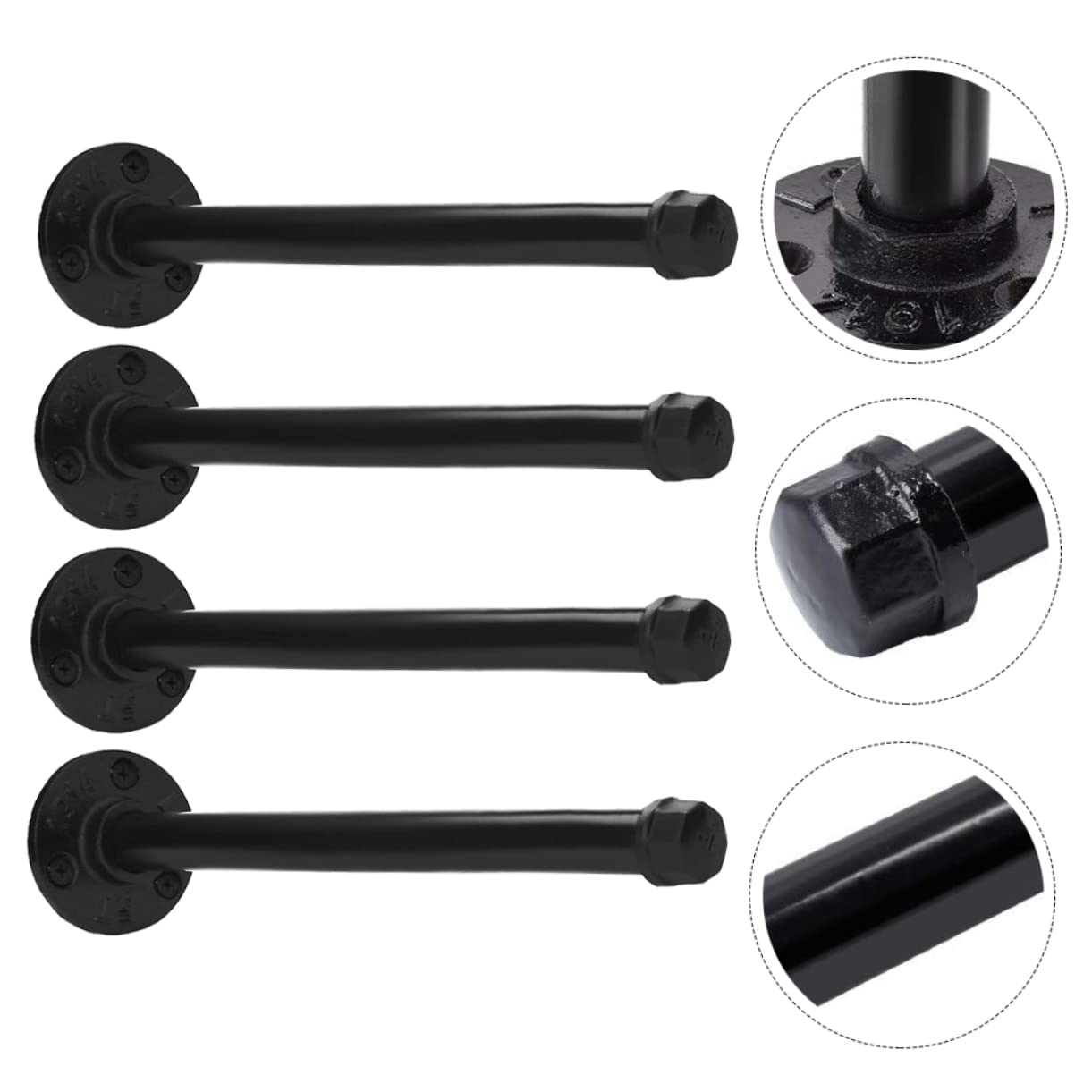 Staffe per Mensole in Ferro Vintage 4 Set Supporto Scaffale