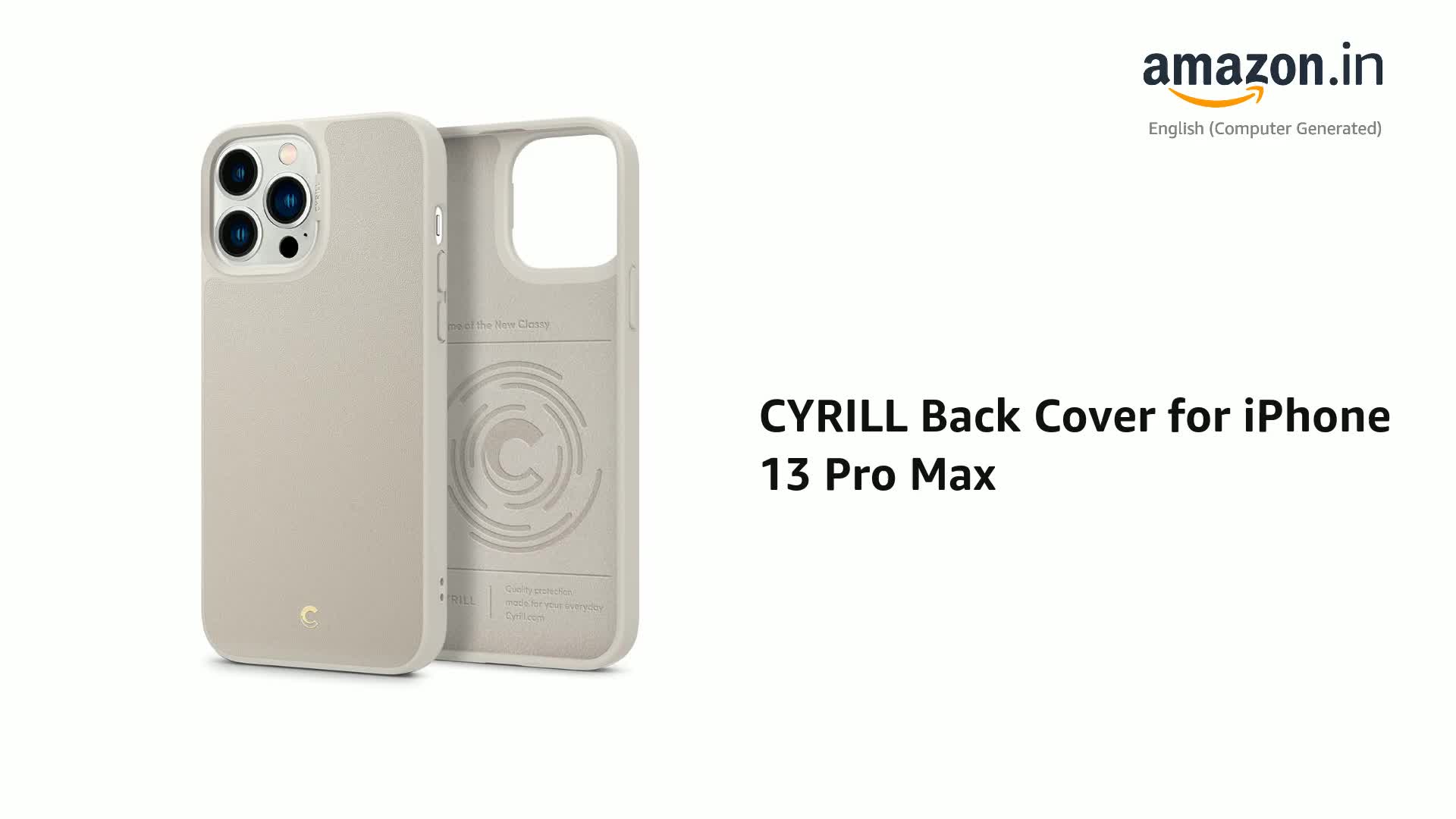 CYRILL Back Cover for iPhone 13 Pro Max (TPU, Polycarbonate, Faux