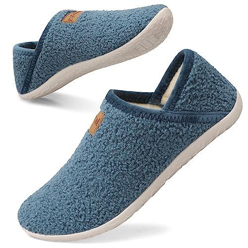 Image of Spesoul Fuzzy House Slippers for Women Men Indoor Closed Back Lightweight Cozy Faux Furry Lining Barefoot House Shoes Slipper Socks for Bedroom Home Office Yoga Outdoor Walking Shoes