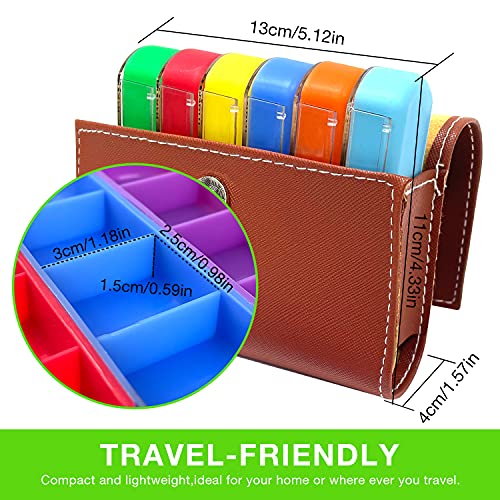 Wekelijkse reis-pillendoseerder, PTN medicijndoseerder, 28 roosters, 7 dagen, 4 keer per dag, wekelijkse pillendoos met… - Image 5