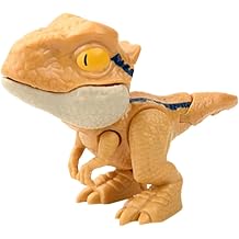 Finger Dinosaur Biting Toy Tricky Biting Hand Novelty Creative Animal Hand Puppet Interactive for Bath Toys Props Birthday Gifts Family Game, Yellow Velociraptor