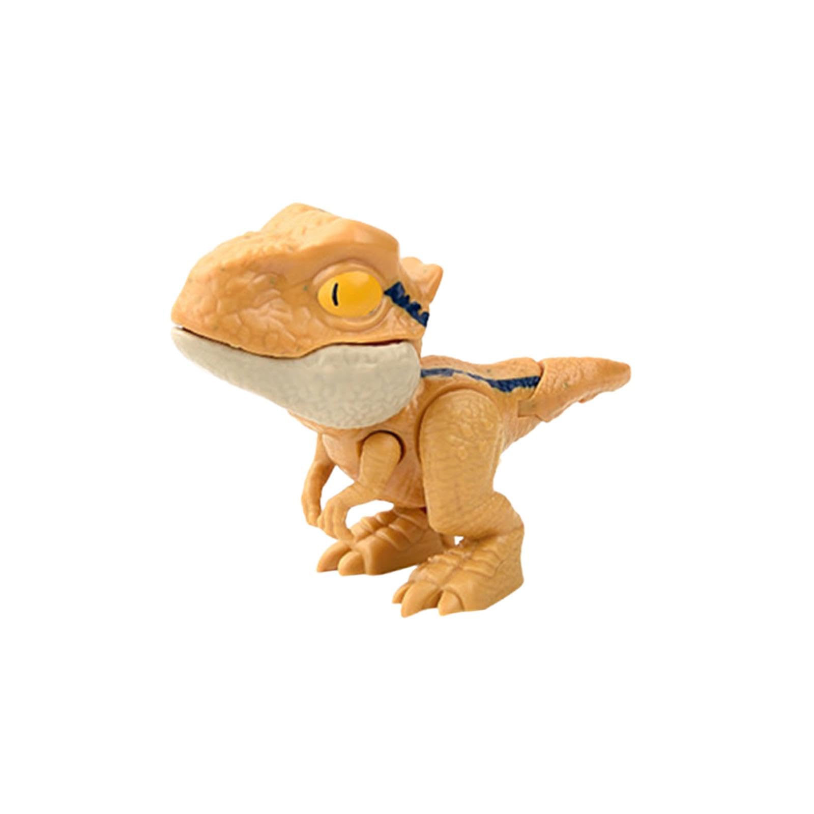 CALANDIS™ Biting Finger Dinosaur Toy with Flexible Joints Action Figure for Props Kids Yellow Velociraptor | Other Educational Toys | Educational-image-26