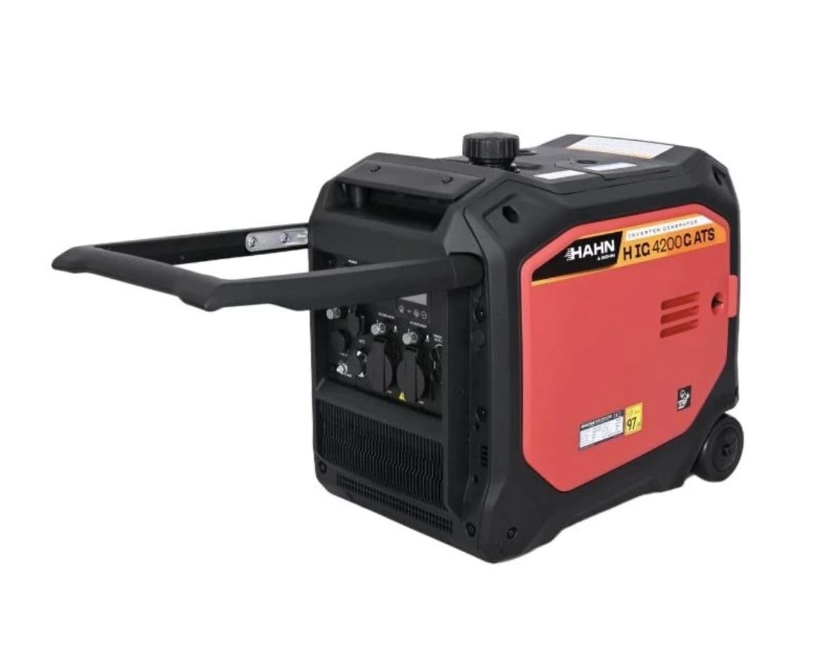 Hahn & Sohn H IG 4200 G ATS, generatore di corrente inverter, 4200 W, doppio carburante, benzina/GPL, ATS Ready, Modalità ESC, 230 V, 12 V DC + USB, 6,5 ore di autonomia per campeggio, cantiere e