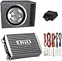 Boss Audio 12' 1400W Car Audio Subwoofer & 1500W Mono Class A/B Amplifier with 8 Gauge Wiring Kit & QPower Single 12' Vented Subwoofer Enclosure Box