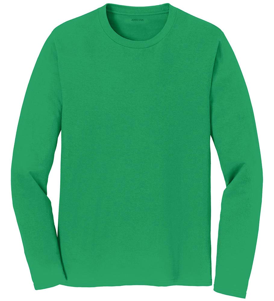 Joe's USA Mens Soft Cotton Long Sleeve Lightweight T-Shirts Sizes S-6XL