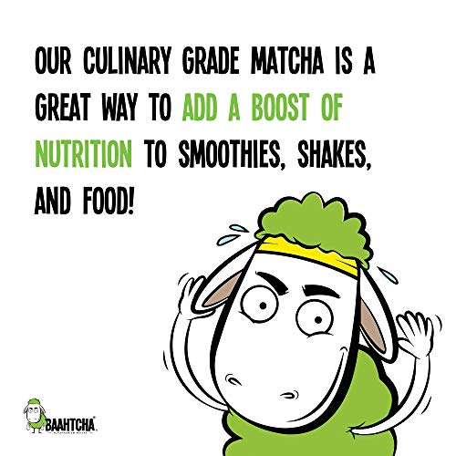 Baahtcha - Usda Organic Matcha Green Tea Powder - Premium Culinary Grade Natural Caffeine Energy Booster, Antioxidant, Weight Loss - Gluten Free, Vegan - Value Size, 250G #TOP5