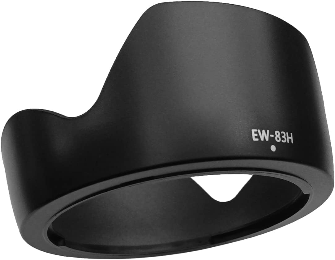 EW-83H Lens Hood+Lens Cap Cover for Canon EF 24-105mm f/4L is USM(Not for is II USM), HUIPUXIANG 77mm LensCap