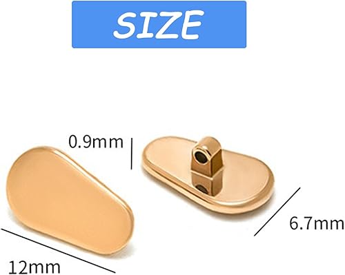 Miniatura 6 de Almohadilla de nariz de cerámica para gafas, almohadilla nasal antideslizante atornillada, piezas de repuesto duraderas para lentes de sol (2 pares,