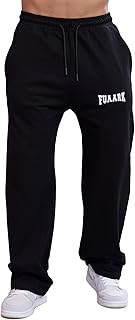 FUAARK Men's Straight Tracks Oversized Cotton Terry Gym & Streetwear Pants Price In India