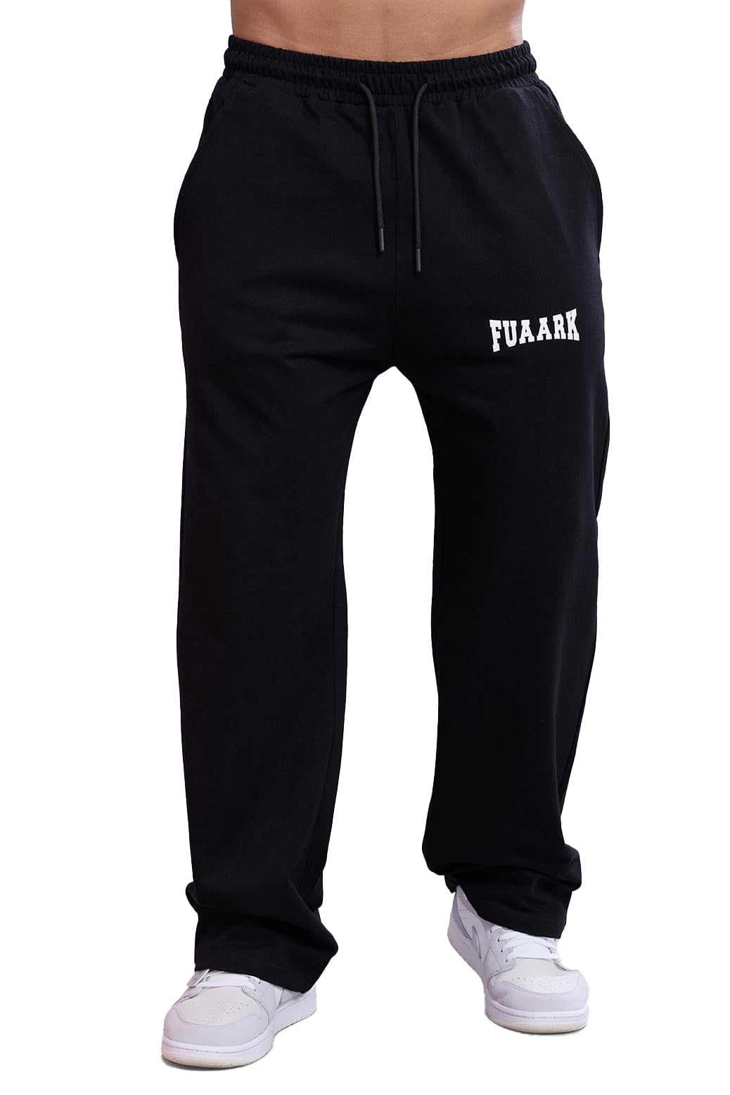 fuaark Men's Straight Tracks Oversized Cotton Terry Gym & Streetwear Pants-picture-14