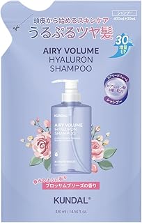 【KUNDAL/クンダル】ボリュームアップヒアルロンエアリーシャンプー (430ml ・詰め替え) #ブロッサムブリーズ #Blossom Breeze #春風の香り