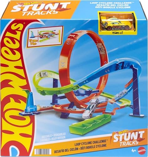 Hot Wheels Action Cyclone Challenge Stunt Track Set 4Y+, Multicolour | Safe & Gift-Friendly