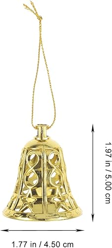 Miniatura 5 de ABOOFAN 12 adornos de campana de Navidad para árbol de Navidad, campanas de espuma doradas, decoraciones de árbol de Navidad, campanillas de viento