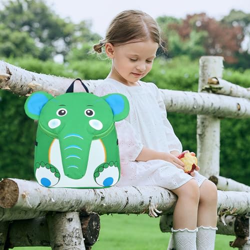 Mochila de guardería LUKIUP de animales para niños y niñas con diseño infantil de mono 6