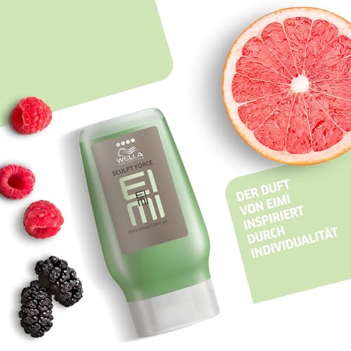 Foto von Wella EIMI Sculpt Force – Haargel mit UV-Schutz und sehr starkem Halt – schnell einziehendes Styling Gel für ein definiertes, glänzendes Haarstyling – 1x 125 ml