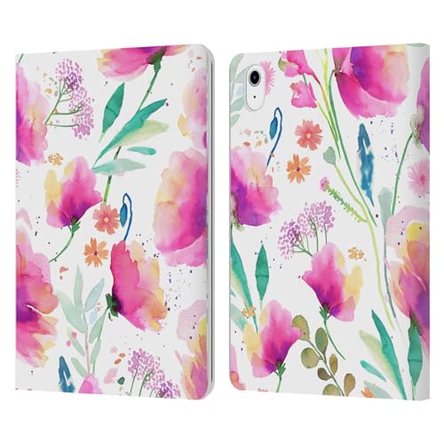 Housse iPad Air 11 fleurs lilas Ninola idéale pour le télétravail