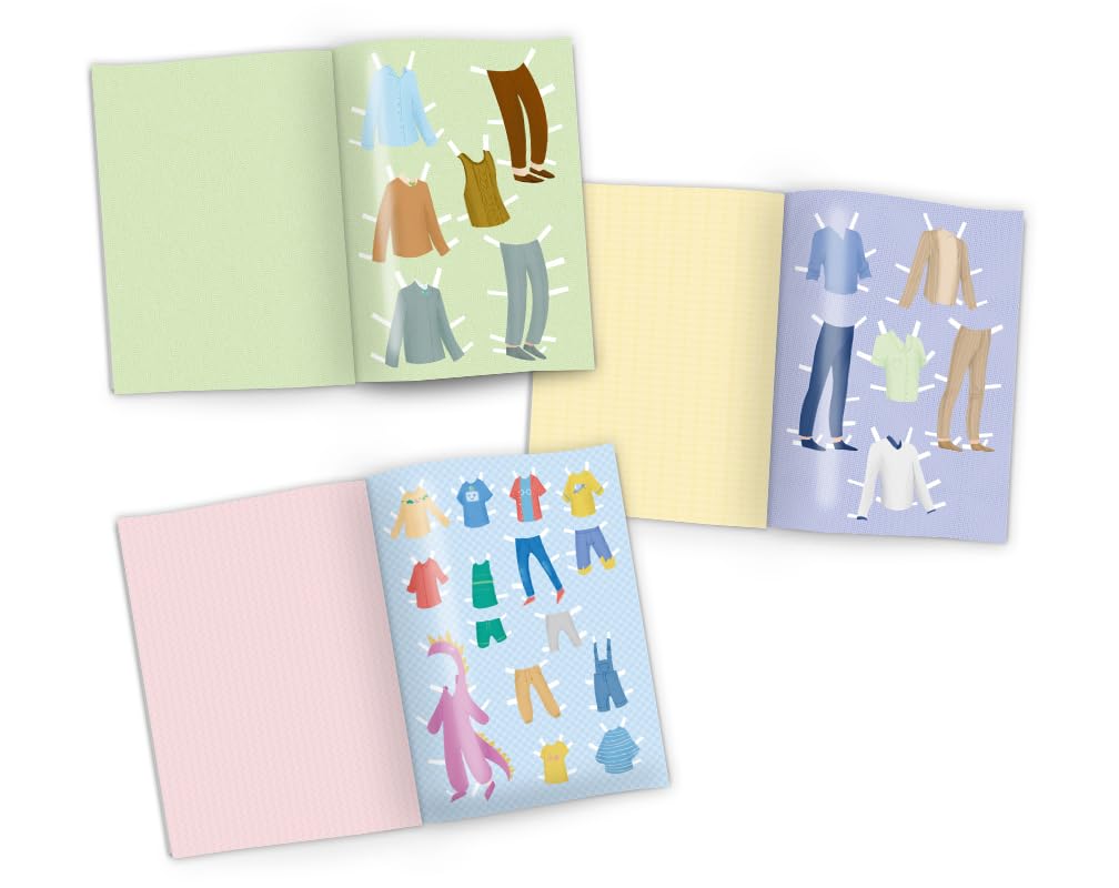Muñecas de papel para vestir, libro de juegos de muñecas de papel (6 muñecas/una familia de mamá, papá, hija, hijo, abuela y abuelo) con ropa para vestir