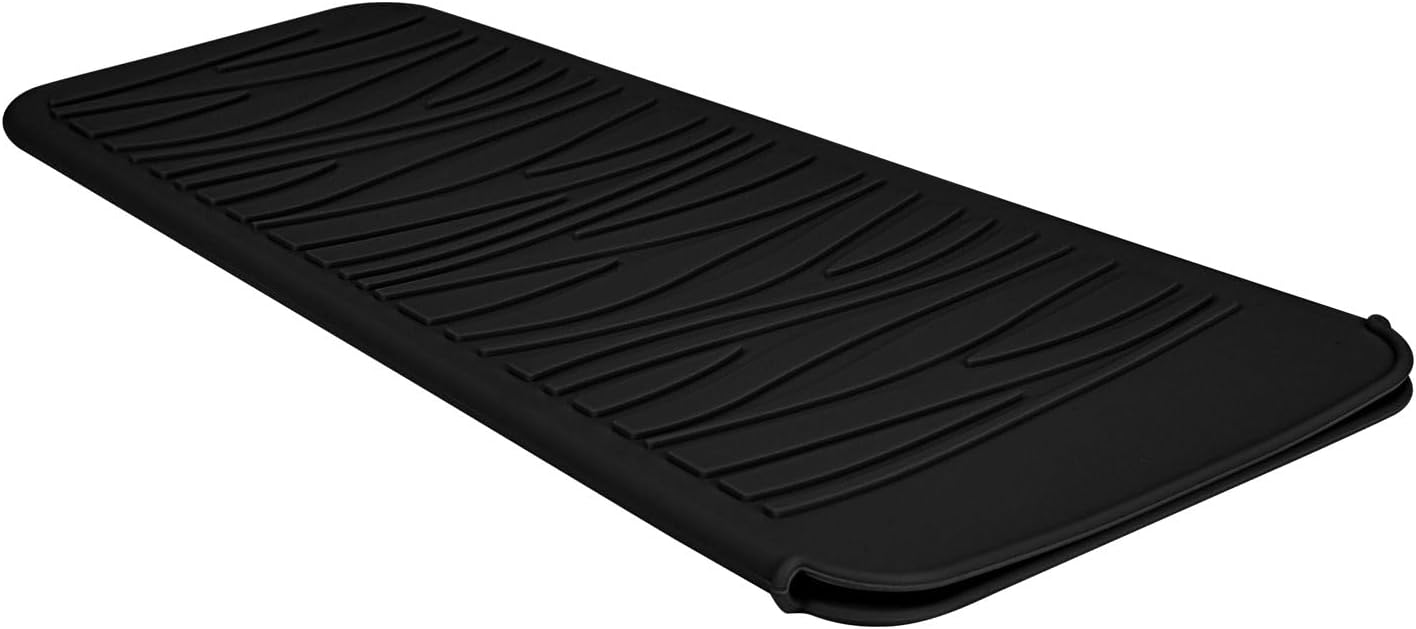 EIOKIT Silicone Heat Resistant Travel Mat Pouch for Hair Straightener,Crimping Iron,Hair Curling Iron,Hair Curling Wand,Flat Iron,Hair Waving Iron and Hot Hair Styling Tools (Black)