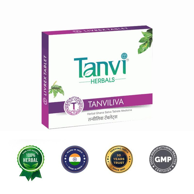 Tanvi Herbals Tanvi Essential Unisex Tan Viliva Ayurvedic Liver Tablets | Natural materials daily welfare herbal supplements for men and women - pack of 3. 30 x 3 | 90 tabs Tanvi Herbals Tanvi Essential Unisex Tan Viliva Ayurvedic Liver Tablets | Natural materials daily welfare herbal supplements for men and women - pack of 3. 30 x 3 | 90 tabs