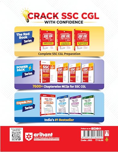 Image of Arihant SSC CGL Tier 1 & 2 Complete Notes 2026 | Syllabus, PYQs & MCQs | 5000+ Questions, 10 Mock Tests, 2025 Solved Papers | AI Connect with Current Affairs & Cheat Sheet