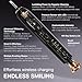 Wagner Stern IntelliBrush Series Whitening Electric Toothbrush with Pressure Sensor. Offers 4 Brushing Modes, 3 intensities, 8 Soft Brush Heads, and a Luxury Travel case.