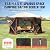 VEVOR Pop Up Gazebo Screen Tent 6 Sided Canopy Sun Shelter with 6 Removable Privacy Wind Cloths & Mesh Windows, 11.5x11.5FT Quick Set Screen Tent with Mosquito Netting, Brown