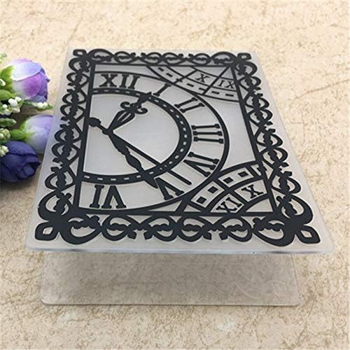 Clock Plastic Embossing Folder for Scrapbook DIY Photo Album Card Tool Plastic Template