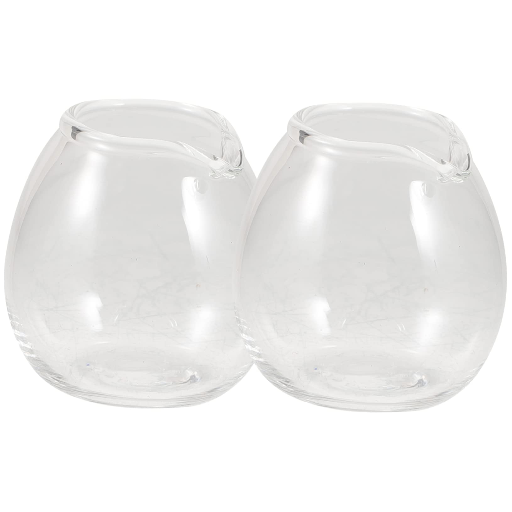 Mikinona Pcs Mini Glass Milk Pitcher for Sauce Seasoning Frother Milk Jar Pitcher Japanese Style for Cooking