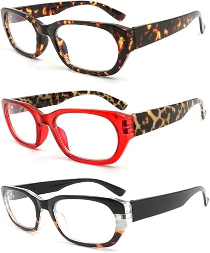 OHREADER Paquete de 3 cajas de regalo con luz azul para mujer lectores de computadora de gran tamaño con bisagra de resorte