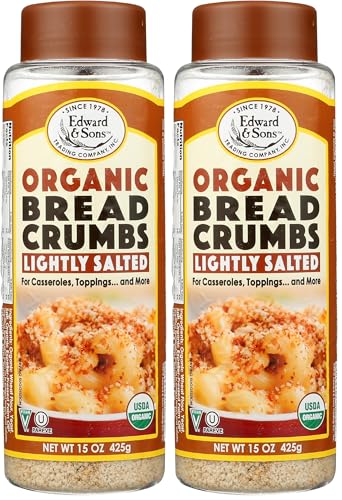 Edward & Sons Organic Breadcrumbs Light Salt, 15 oz (Pack of 2)