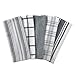 DII Assorted Woven, Kitchen Dishtowel Set, 18x28, Gray, 5 Piece