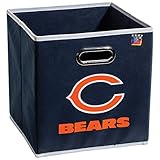 Franklin Sports NFL Chicago Bears Collapsible Storage Bin - NFL Folding Cube Storage Container -...